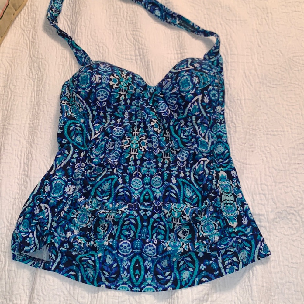 Tankini with Ruched sides and tie at the bust